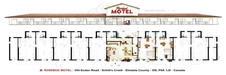 Floorplan Of Rosebud Motel From Schitt's Creek