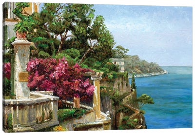 Serene Sorrento, 2006 Canvas Art Print - Coastal Village & Town Art