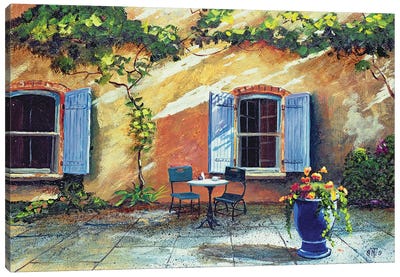 Shuttered Windows, Provence, France, 1999 Canvas Art Print