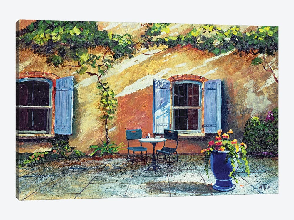 Shuttered Windows, Provence, France, 1999 by Trevor Neal 1-piece Canvas Art Print