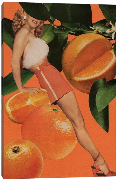 Vitamin C Canvas Art Print - Orange Art