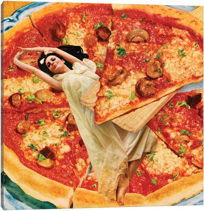 Even Bad Pizza Is Good Pizza Canvas Art Print - Pizza Art