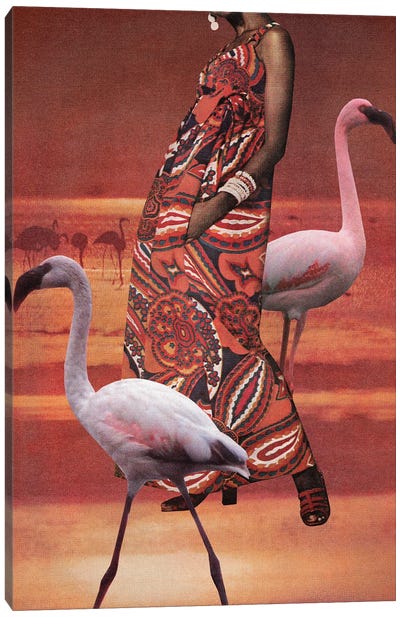 Flamingos Canvas Art Print - Tyler Varsell