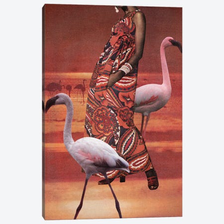 Flamingos Canvas Print #TVS34} by Tyler Varsell Art Print