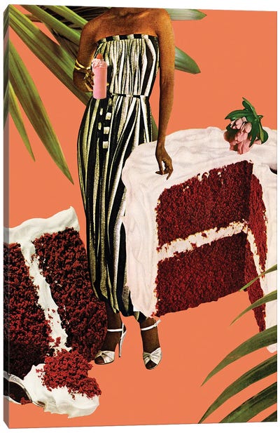 Red Velvet Canvas Art Print - Cake & Cupcake Art