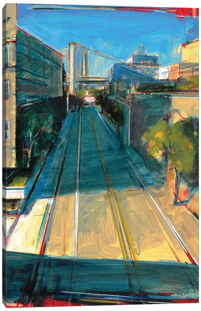 Towards Brooklyn Bridge 2 Canvas Art Print - Tom Voyce