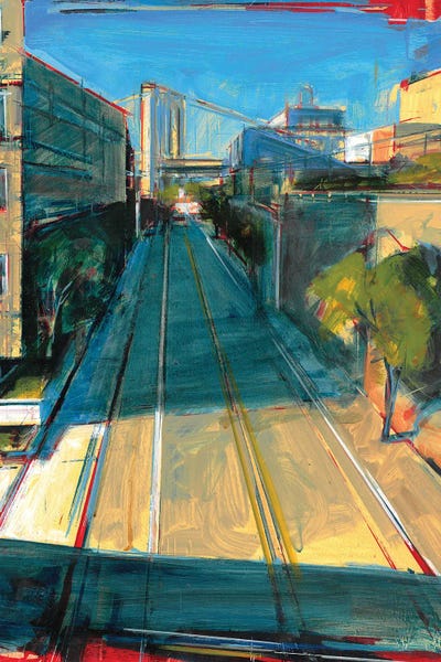 Unexpected Red: Towards Brooklyn Bridge 2 by Tom Voyce