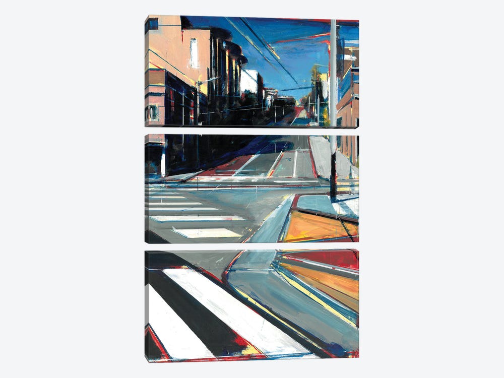 Downtown San Francisco by Tom Voyce 3-piece Canvas Print