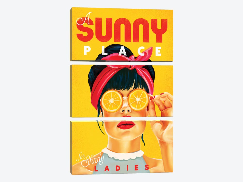 Sunny Shady Lady by The Whiskey Ginger 3-piece Canvas Artwork