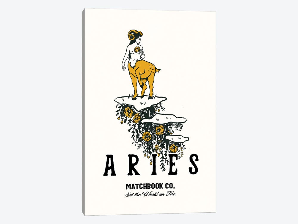 Aries Matchbook Co. by The Whiskey Ginger 1-piece Canvas Art Print