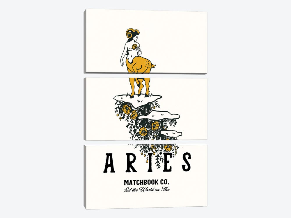 Aries Matchbook Co. by The Whiskey Ginger 3-piece Art Print