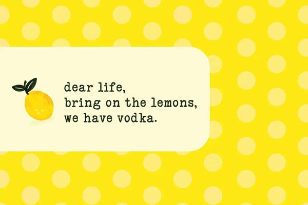 Funny Typography: Vodka Lemon by The Whiskey Ginger