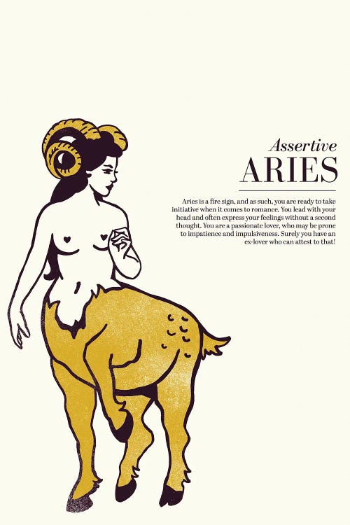 Zodiac Gold Aries by The Whiskey Ginger wall art