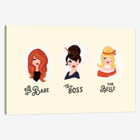 Babe Boss Belle Canvas Print #TWG10} by The Whiskey Ginger Art Print