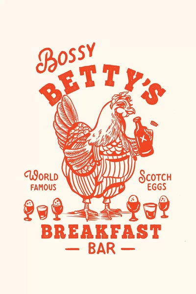 Bossy Betty Breakfast Bar by The Whiskey Ginger canvas print