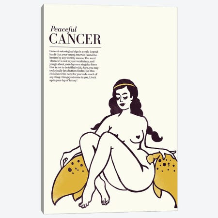 Zodiac Gold Cancer Canvas Print #TWG110} by The Whiskey Ginger Art Print