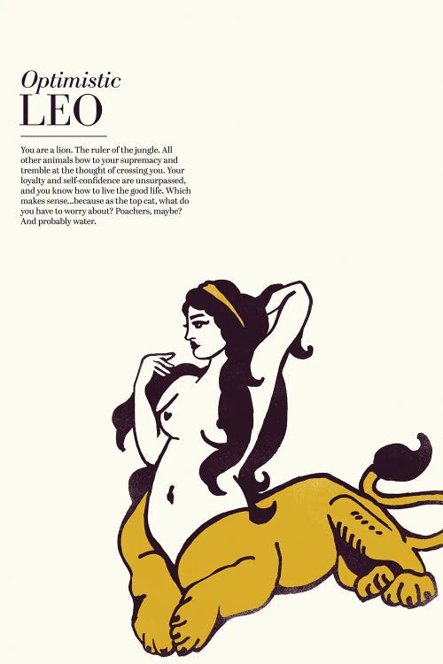 Zodiac Gold Leo by The Whiskey Ginger wall art