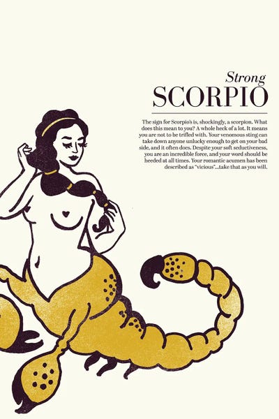 Scorpio: Zodiac Gold Scorpio by The Whiskey Ginger
