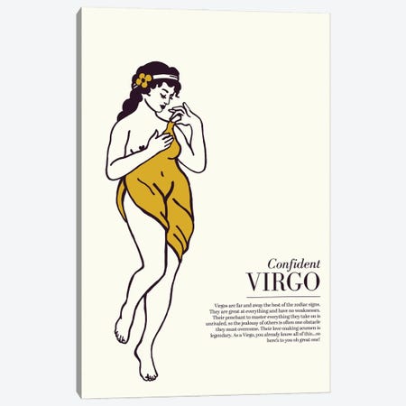 Zodiac Gold Virgo Canvas Print #TWG119} by The Whiskey Ginger Art Print