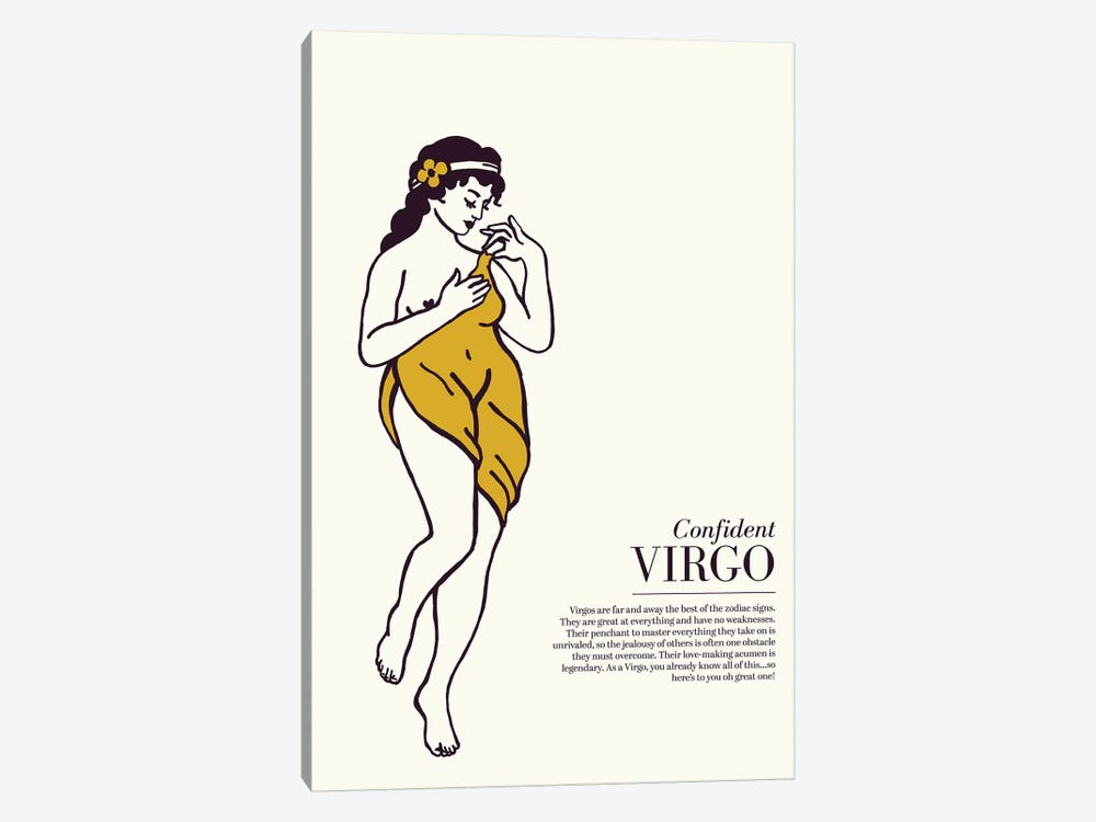 Zodiac Gold Virgo by The Whiskey Ginger 1-piece Canvas Art