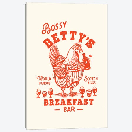 Bossy Betty Breakfast Bar Canvas Print #TWG11} by The Whiskey Ginger Canvas Art Print