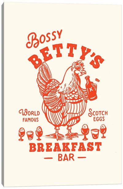 Bossy Betty Breakfast Bar Canvas Art Print