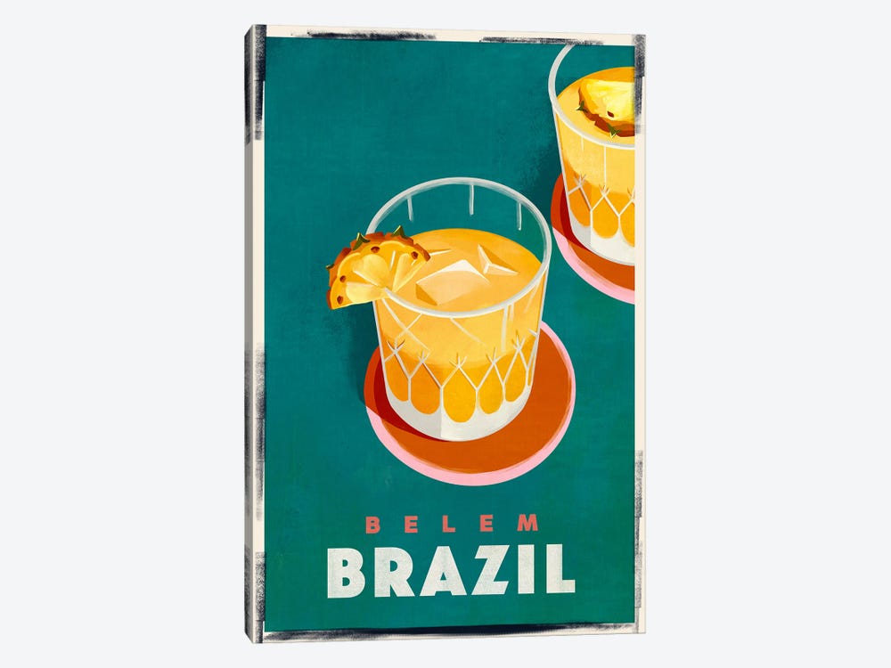 Belem Cocktail Travel Poster by The Whiskey Ginger 1-piece Art Print