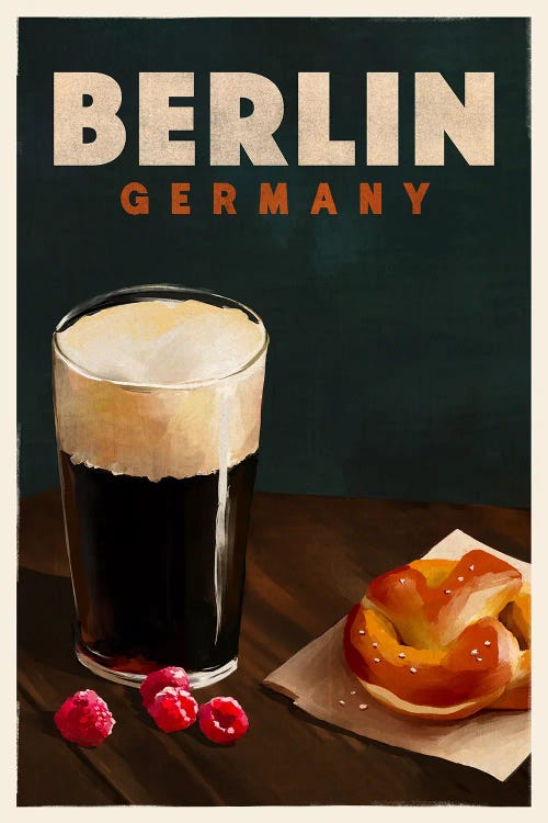 Berlin Cocktail Travel Poster