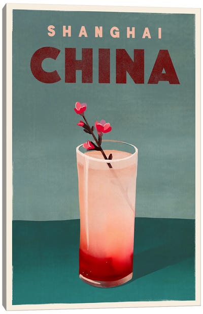 China Cocktail Travel Poster Canvas Art Print - The Whiskey Ginger