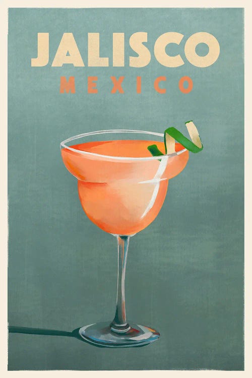 Jalisco Cocktail Travel Poster