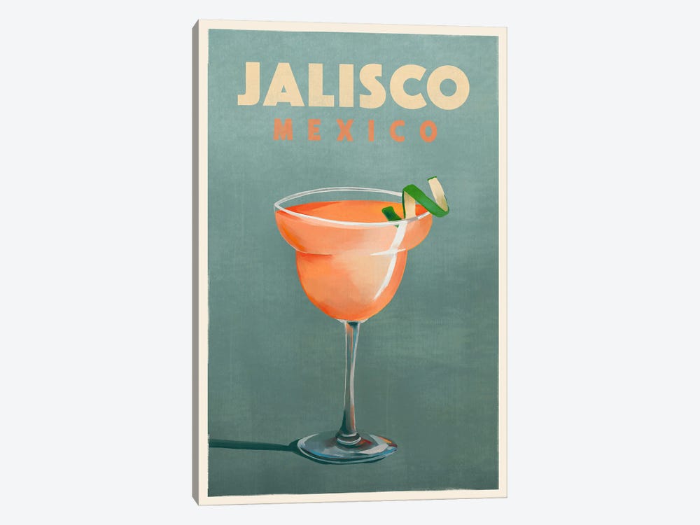 Jalisco Cocktail Travel Poster by The Whiskey Ginger 1-piece Art Print