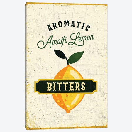 Botanical Gin Lemon Bitters Canvas Print #TWG14} by The Whiskey Ginger Canvas Art