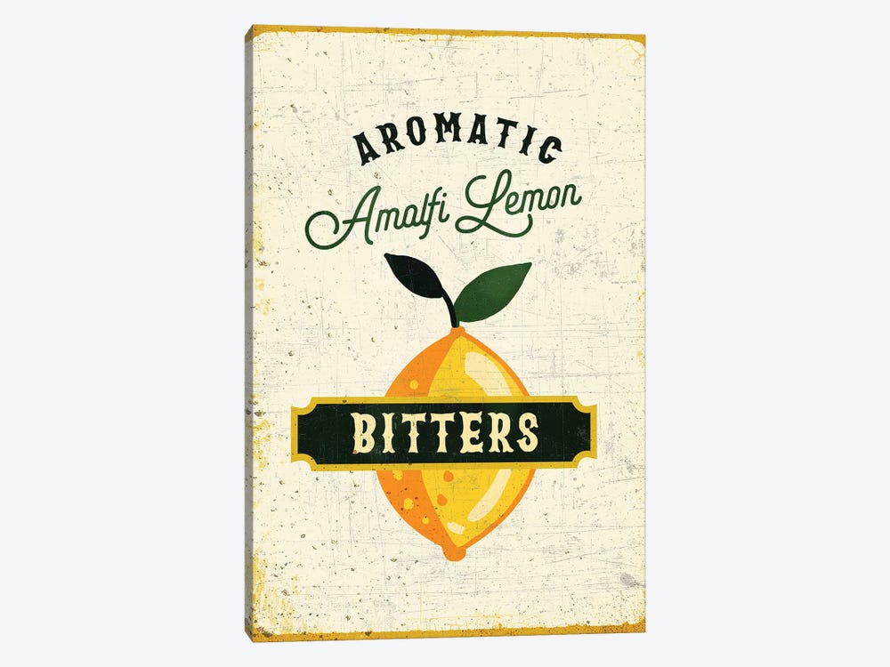 Botanical Gin Lemon Bitters by The Whiskey Ginger 1-piece Canvas Art