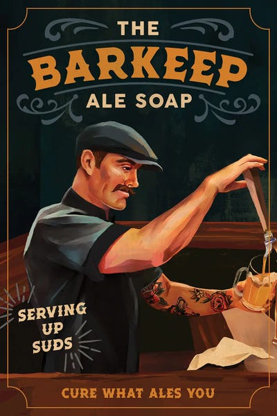 The Whiskey Ginger: Barkeep Soap Poster by The Whiskey Ginger
