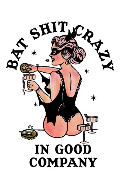 The Whiskey Ginger: Bat Shit Crazy Funny Pin-Up Art by The Whiskey Ginger