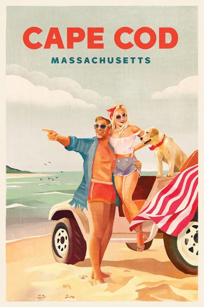 Couples: Cape Cod Massachusetts Summer Beach Art by The Whiskey Ginger