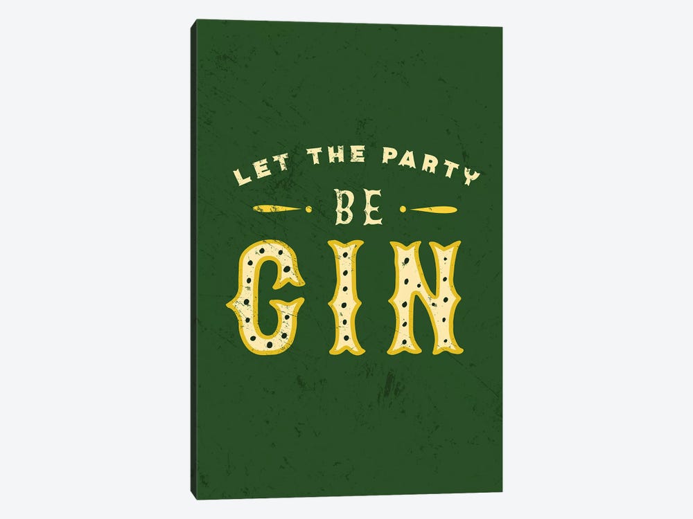 Botanical Gin Party Begin Distressed by The Whiskey Ginger 1-piece Canvas Print