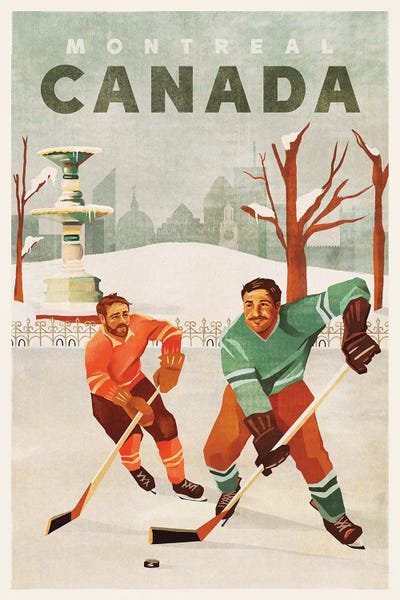 Hockey: Montreal Canada Pond Hockey Guys by The Whiskey Ginger