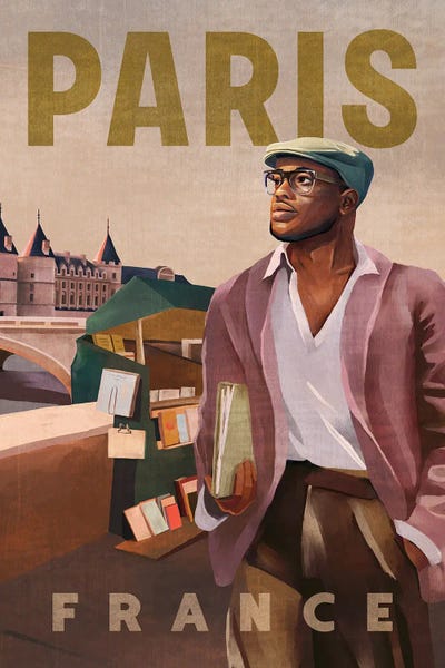 The Whiskey Ginger: Paris France Vintage Travel Poster by The Whiskey Ginger