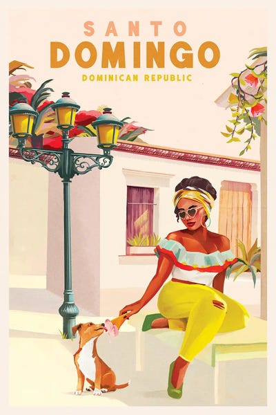 Santo Domingo Dominican Republic Woman A Dog