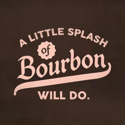 Bourbon Splash Lettering by The Whiskey Ginger acrylic art print