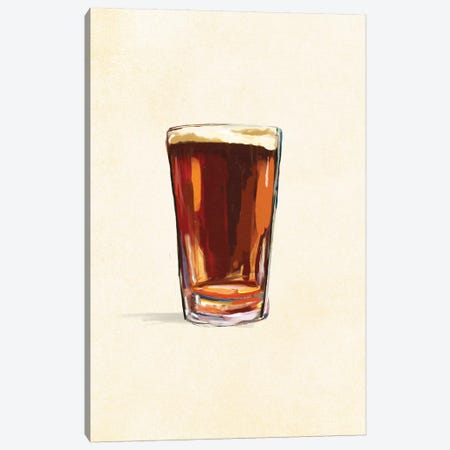 Craft Beer Amber Solo Canvas Print #TWG22} by The Whiskey Ginger Canvas Art