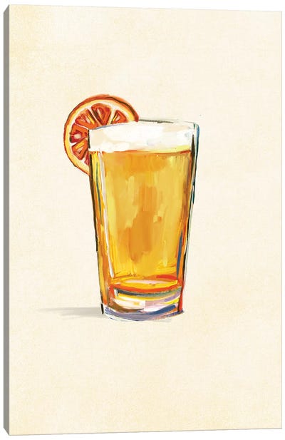 Craft Beer Blonde Solo Canvas Art Print - Beer Art