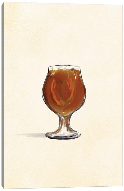 Craft Beer Saisan Solo Canvas Art Print - Beer Art