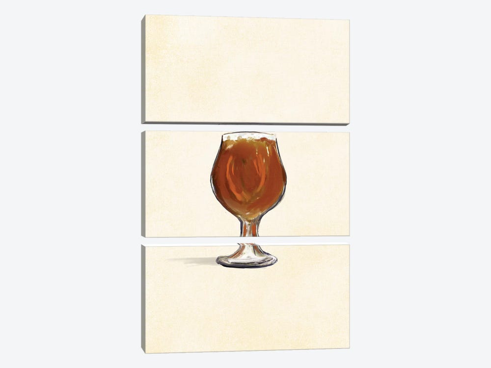 Craft Beer Saisan Solo by The Whiskey Ginger 3-piece Canvas Artwork