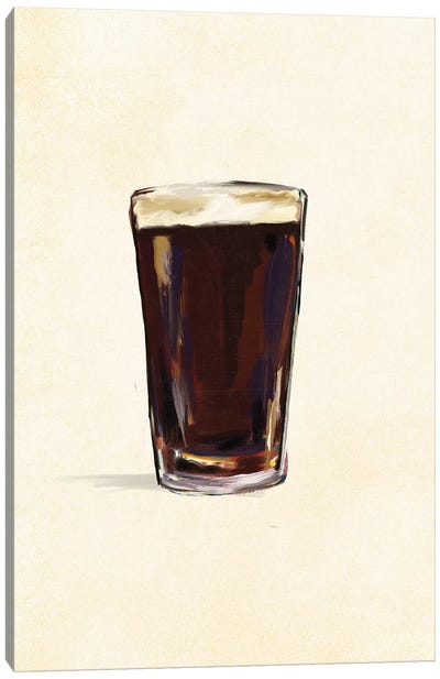 Craft Beer Stout Solo Canvas Art Print - Beer Art