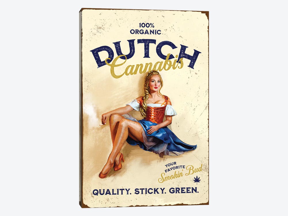 Dutch Cannabis by The Whiskey Ginger 1-piece Canvas Art