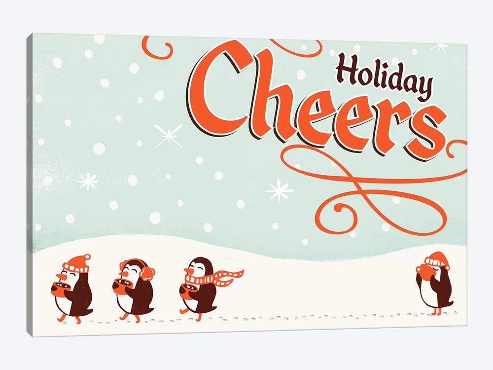 Holiday Cheers Penguins Cocoa by The Whiskey Ginger 1-piece Art Print
