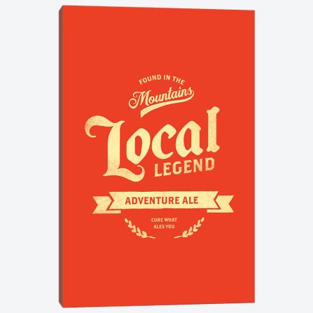 Man Cave Adventure Ale Red Canvas Print #TWG42} by The Whiskey Ginger Canvas Art