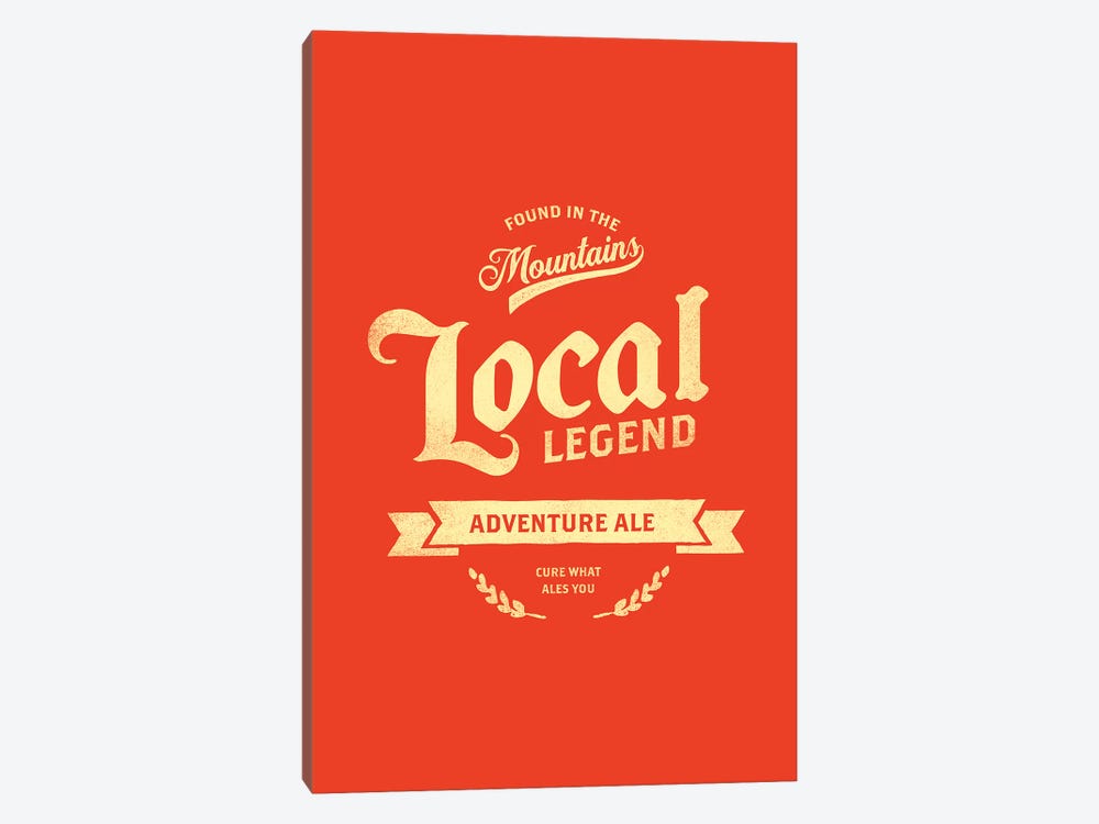 Man Cave Adventure Ale Red by The Whiskey Ginger 1-piece Art Print